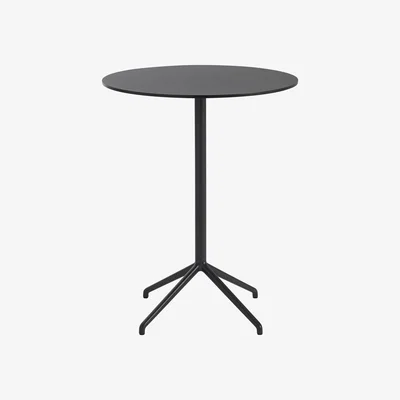 Made in Design Still Café High table - / Ø 75 x H 95 cm - Linoleum by Muuto Black