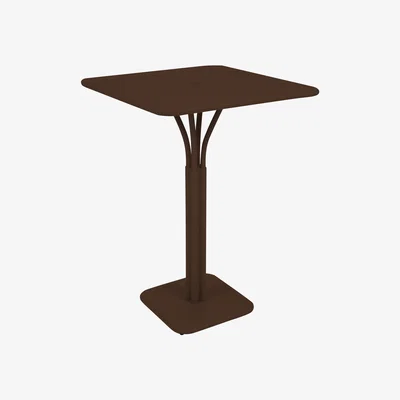 Made in Design Luxembourg High table - 80 x 80 x H 105 cm by Fermob Brown