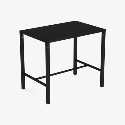 Made in Design Nova High table - / 120 x 80 cm x H 105 cm - Steel by Emu Black