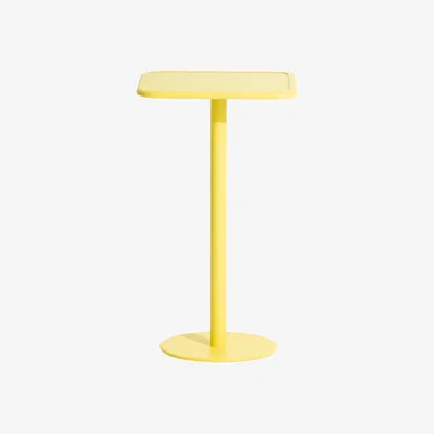 Made in Design Week-End High table - / 60 x 60 cm x H 105 cm by Petite Friture Yellow