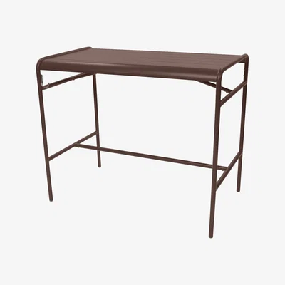 Made in Design Luxembourg High table - 4 people - 126 x 73 cm by Fermob Brown