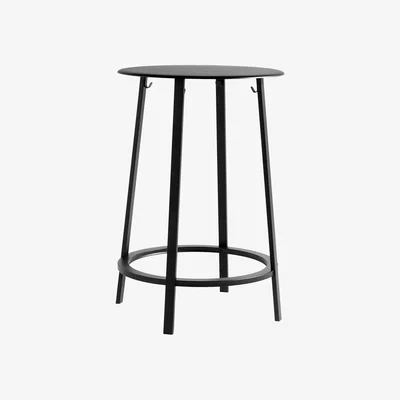 Made in Design Revolver High table - / Ø 70 x H 105 cm - Metal by Hay Black