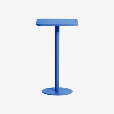 Made in Design Week-End High table - / 60 x 60 cm x H 105 cm by Petite Friture Blue