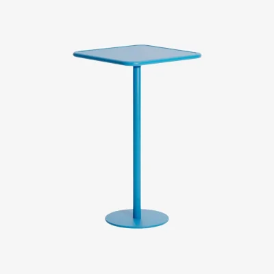Made in Design Week-end High table metal blue / 60 x 60 cm x H 105 cm - Aluminium - Petite Friture