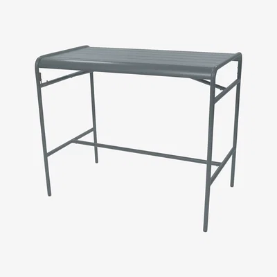 Made in Design Luxembourg High table - 4 people - 126 x 73 cm by Fermob Grey