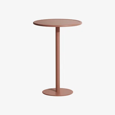 Made in Design Week-end High table - / Ø 70 x H 105 cm - Aluminium by Petite Friture Brown