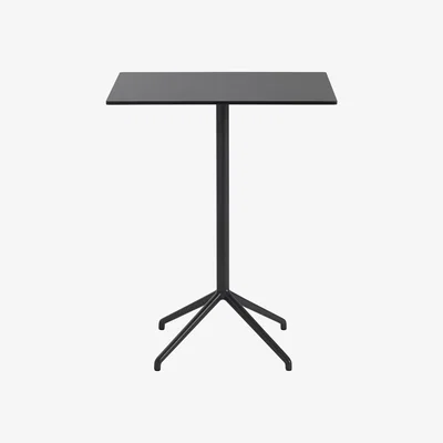 Made in Design Still Café High table - / 75 x 65 cm x H 95 cm - Linoleum by Muuto Black