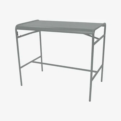 Made in Design Luxembourg High table metal grey / 4 people - 126 x 73 cm - aluminium - Fermob