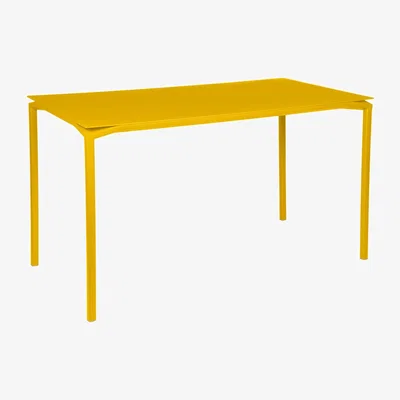 Made in Design Calvi High table metal yellow / 160 x 80 cm x H 92 cm - 6 people - Fermob