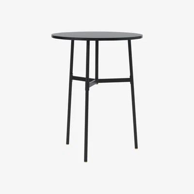 Made in Design Union High table - / Ø 80 x H 105.5 cm – Fenix laminate by Normann Copenhagen Black