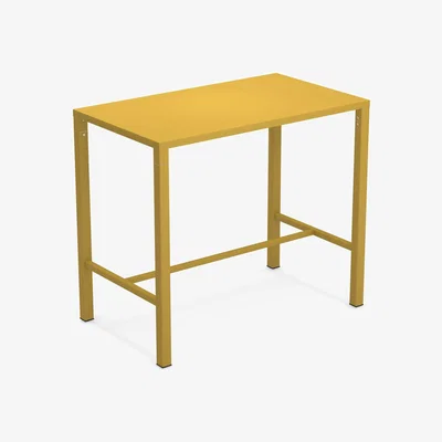 Made in Design Nova High table - / 120 x 70 cm x H 105 cm - Steel by Emu Yellow