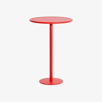 Made in Design Week-end High table metal red / Ø 70 x H 105 cm - Aluminium - Petite Friture