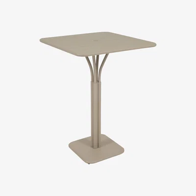 Made in Design Luxembourg High table - 80 x 80 x H 105 cm by Fermob White/Beige