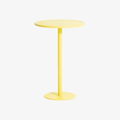 Made in Design Week-End High table - / Ø 70 x H 105 cm by Petite Friture Yellow