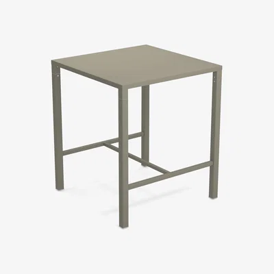 Made in Design Nova High table - / 90 x 90 cm x H 105 cm - Steel by Emu Grey