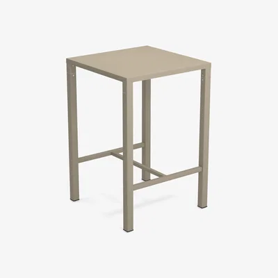 Made in Design Nova High table - / 70 x 70 cm x H 105 cm - Steel by Emu Beige