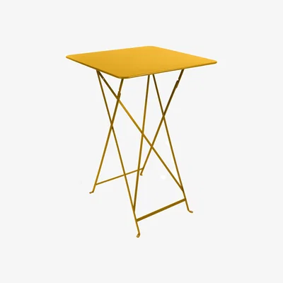 Made in Design Bistro High table metal yellow / 71 x 71 x H 105 cm - 2 people - Fermob