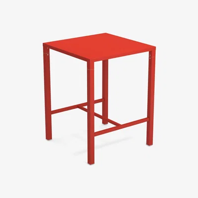 Made in Design Nova High table - / 80 x 80 cm x H 105 cm - Steel by Emu Red