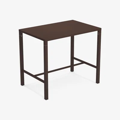 Made in Design Nova High table - / 120 x 80 cm x H 105 cm - Steel by Emu Brown/Metal