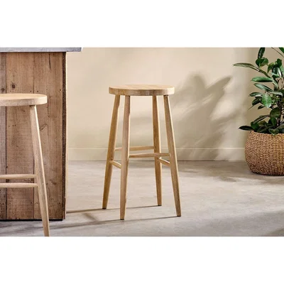 Nkuku Nkuku Mengwi Round Bar Stool | Furniture | Natural