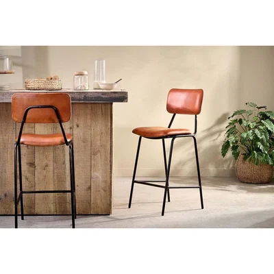 Nkuku Nkuku Sotta Leather Bar Chair | Furniture | Tan