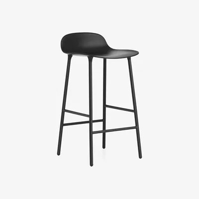 Nordic Nest Normann Copenhagen Form barstool metal legs Black