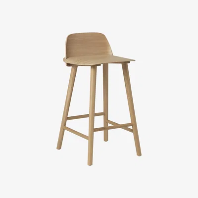 Nordic Nest Muuto Nerd Bar Stool 65 Cm Oak