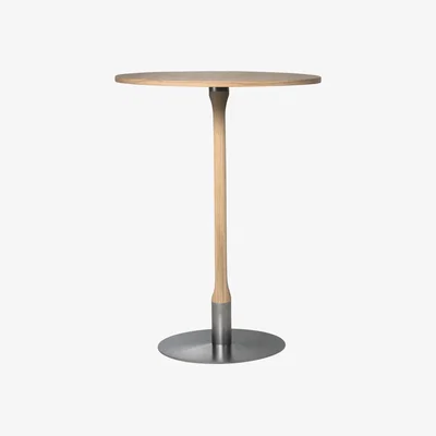Nordic Nest Mavis Rod bar table Ø70 cm White pigmented matte lacquered oak