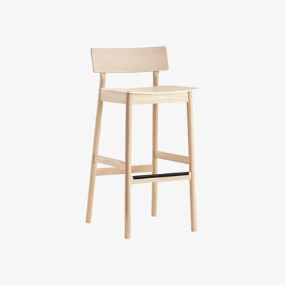 Nordic Nest Woud Pause barstool 75 cm White pigmented oak