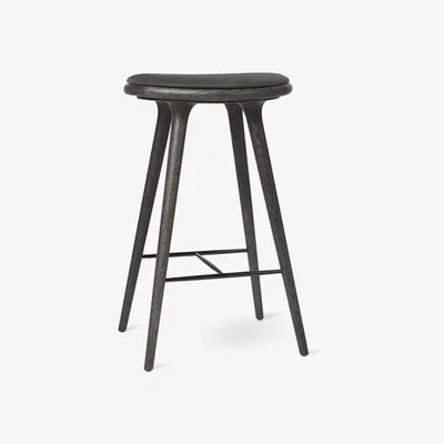 Nordic Nest Mater Mater high stool barstool low 69 cm leather black sirka grey oak
