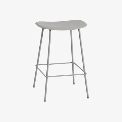 Nordic Nest Muuto Fiber Tube bar chair 65 cm Grey-Grey