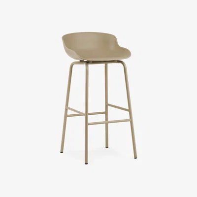 Nordic Nest Normann Copenhagen Hyg barstool metal legs 75 cm Sand