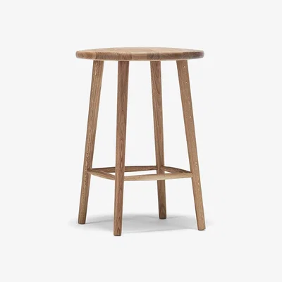 Nordic Nest Stolab Miss Button bar stool Oak natural oil. medium