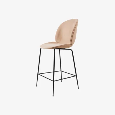 Nordic Nest Gubi Beetle counter chair - upholstered bar stool - low Sunday 034-black