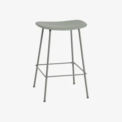 Nordic Nest Muuto Fiber Tube bar chair 65 cm dusty green