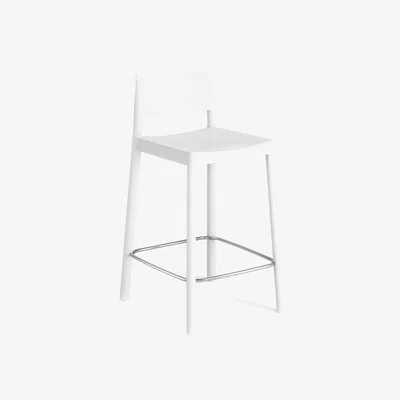 Nordic Nest Swedese Grace bar stool 63 cm Ash White glazed