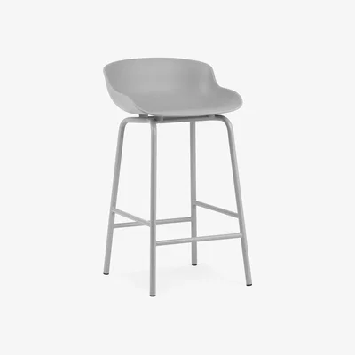 Nordic Nest Normann Copenhagen Hyg barstool metal legs 65 cm Grey