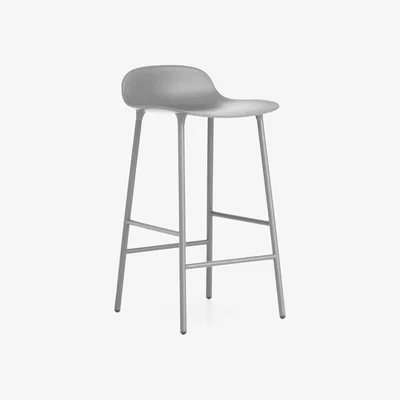 Nordic Nest Normann Copenhagen Form barstool metal legs Grey