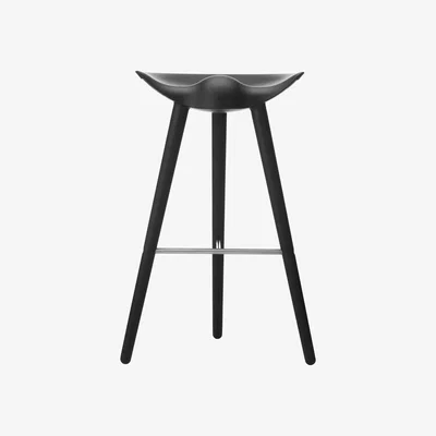 Nordic Nest By Lassen ML42 barstool 77 cm Black stained beech-steel
