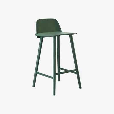 Nordic Nest Muuto Nerd Barstool Dark-green