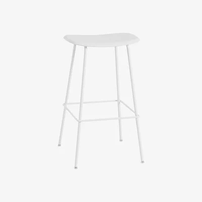 Nordic Nest Muuto Fiber Tube Bar Chair 75 Cm White