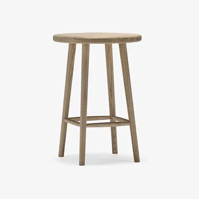 Nordic Nest Stolab Miss Button bar stool Oak white oiled. medium