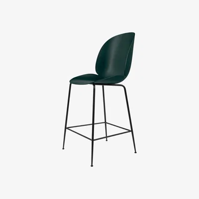 Nordic Nest Gubi Beetle Barchair plastic black legs Green