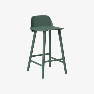 Nordic Nest Muuto Nerd Bar Stool 65 Cm Green
