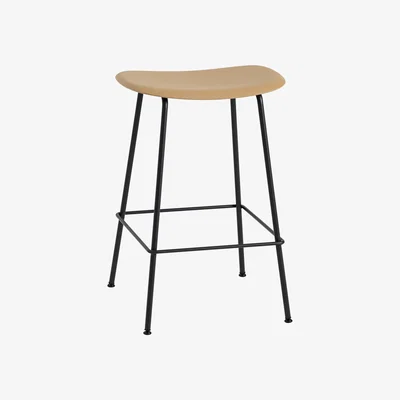 Nordic Nest Muuto Fiber Tube bar chair 65 cm Ochre-black