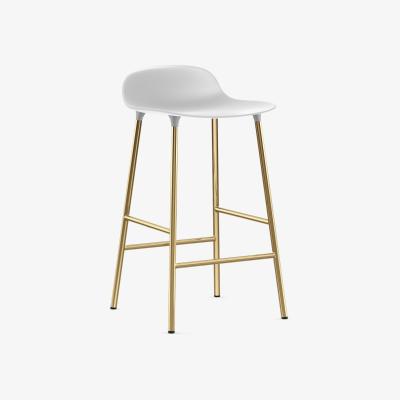 Nordic Nest Normann Copenhagen Form barstool bronze legs 75 cm White