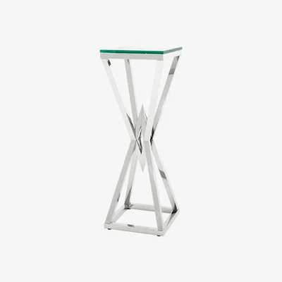 Olivia's Eichholtz Connor Column Polished Stainless Steel