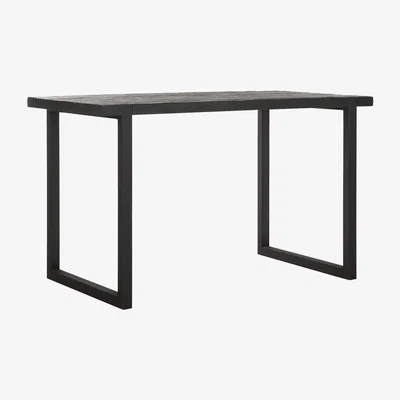 Olivia's DTP Interiors Beam Counter Table in Recycled Black Teakwood