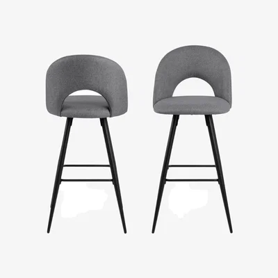 Downtown Actona Ayla Bar Stool - Malmo Fabric Light Grey