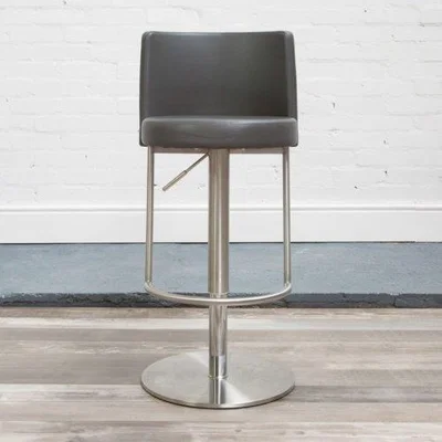 Downtown Hnd Monza Bar Stool, Stainless Steel